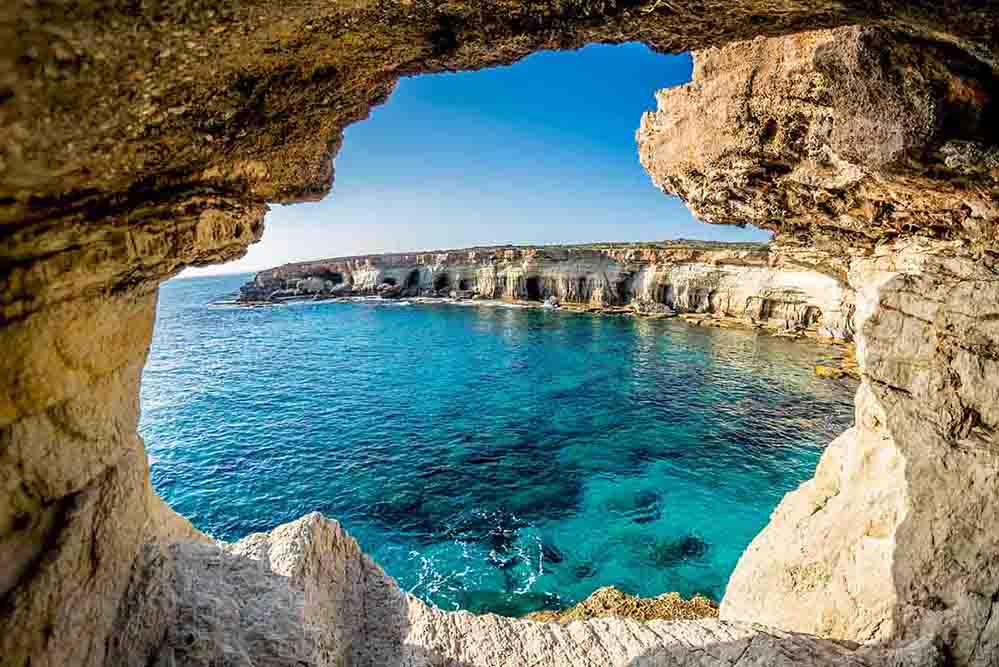 Sea Caves near Ayia Napa, Cyprus.
